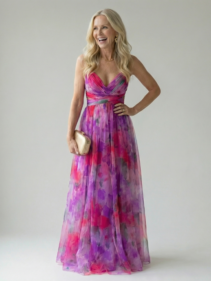 MAISON LUREA| Robe Maxi à Enveloppe Douce Isel
