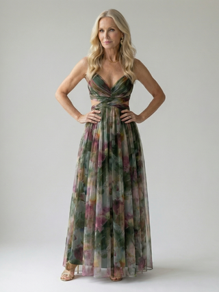 MAISON LUREA| Robe Maxi à Enveloppe Douce Isel