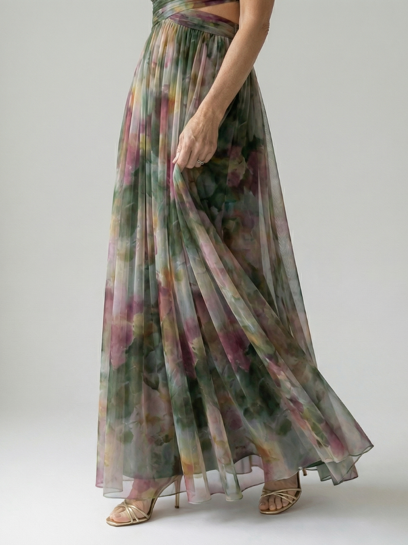 MAISON LUREA| Robe Maxi à Enveloppe Douce Isel