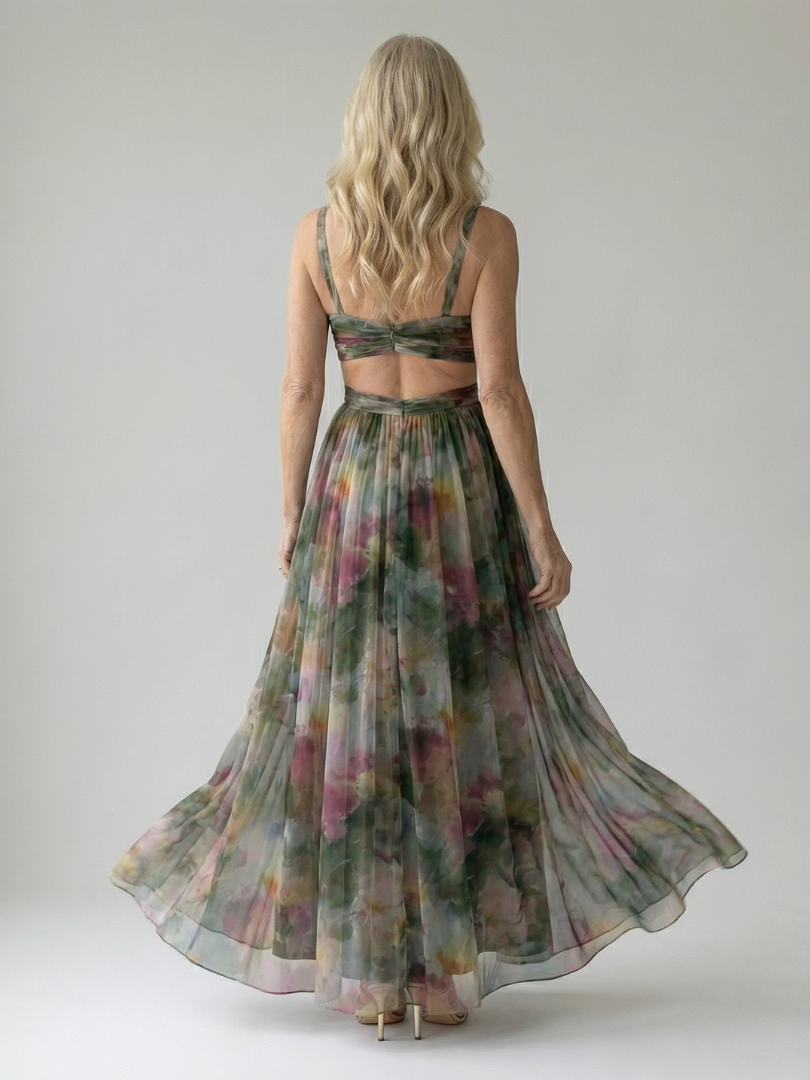 MAISON LUREA| Robe Maxi à Enveloppe Douce Isel