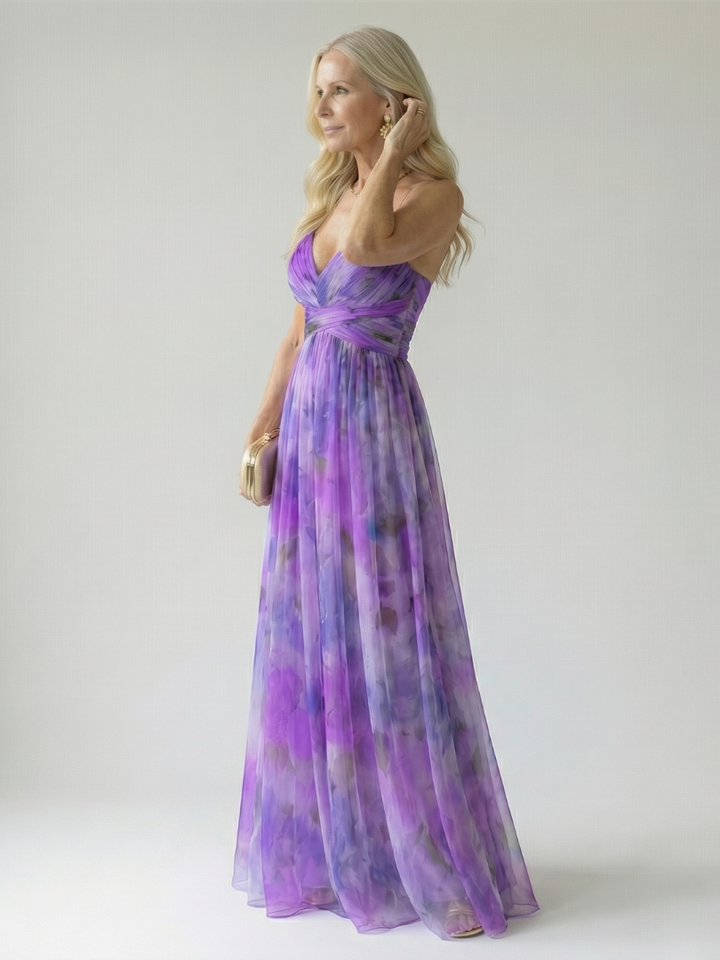 MAISON LUREA| Robe Maxi à Enveloppe Douce Isel
