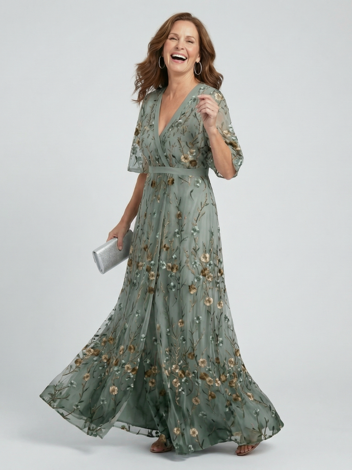 MAISON LUREA | Robe Maxi Halter Bloom Flow Selora