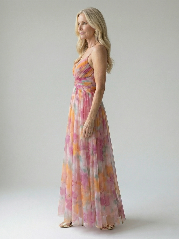 MAISON LUREA| Robe Maxi à Enveloppe Douce Isel