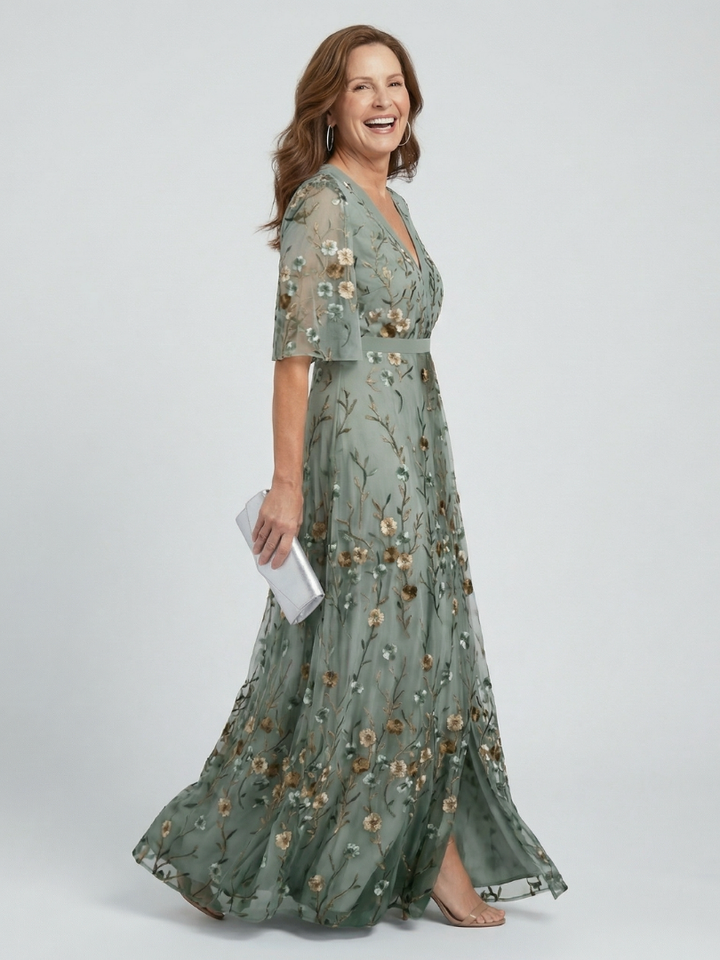 MAISON LUREA | Robe Maxi Halter Bloom Flow Selora