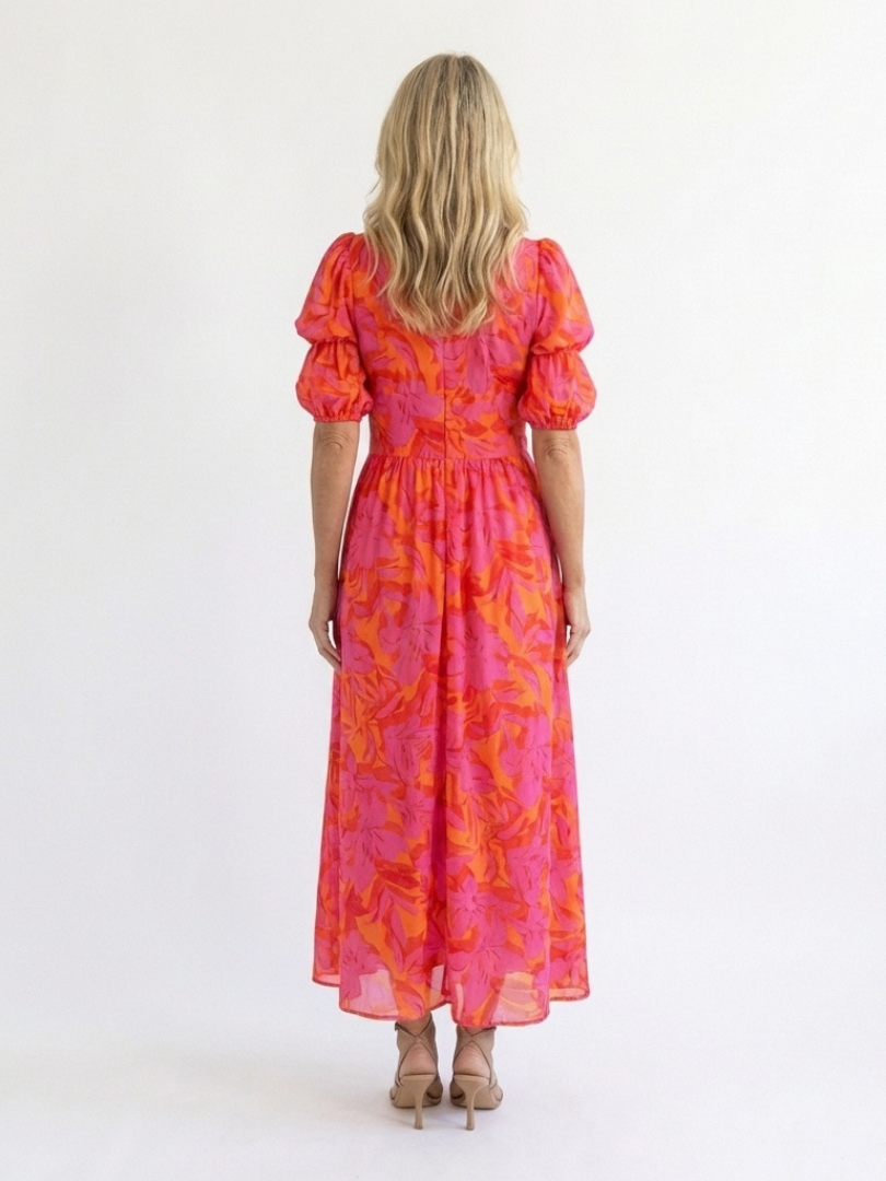 MAISON LUREA | Robe Midi à Manches Bouffantes Willow