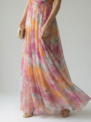 MAISON LUREA| Robe Maxi à Enveloppe Douce Isel