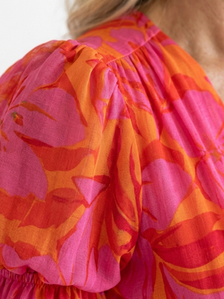 MAISON LUREA | Robe Midi à Manches Bouffantes Willow