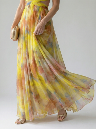 MAISON LUREA| Robe Maxi à Enveloppe Douce Isel