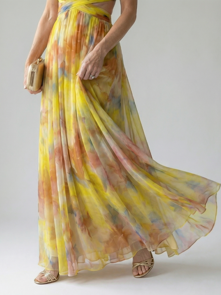 MAISON LUREA| Robe Maxi à Enveloppe Douce Isel