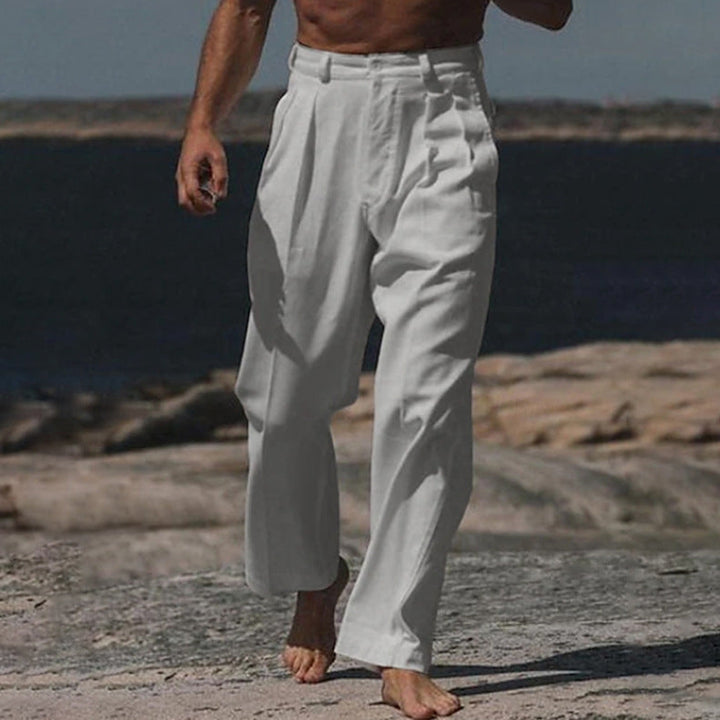 MAISON LUREA | Theo Pantalons en Lin à Jambes Larges