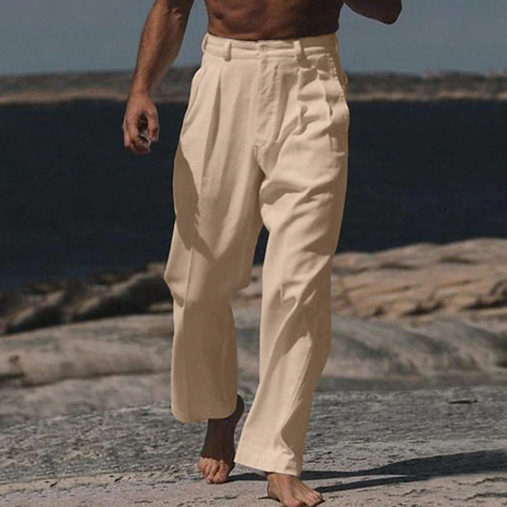 MAISON LUREA | Theo Pantalons en Lin à Jambes Larges