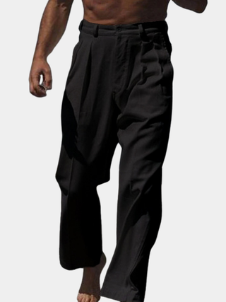 MAISON LUREA | Theo Pantalons en Lin à Jambes Larges